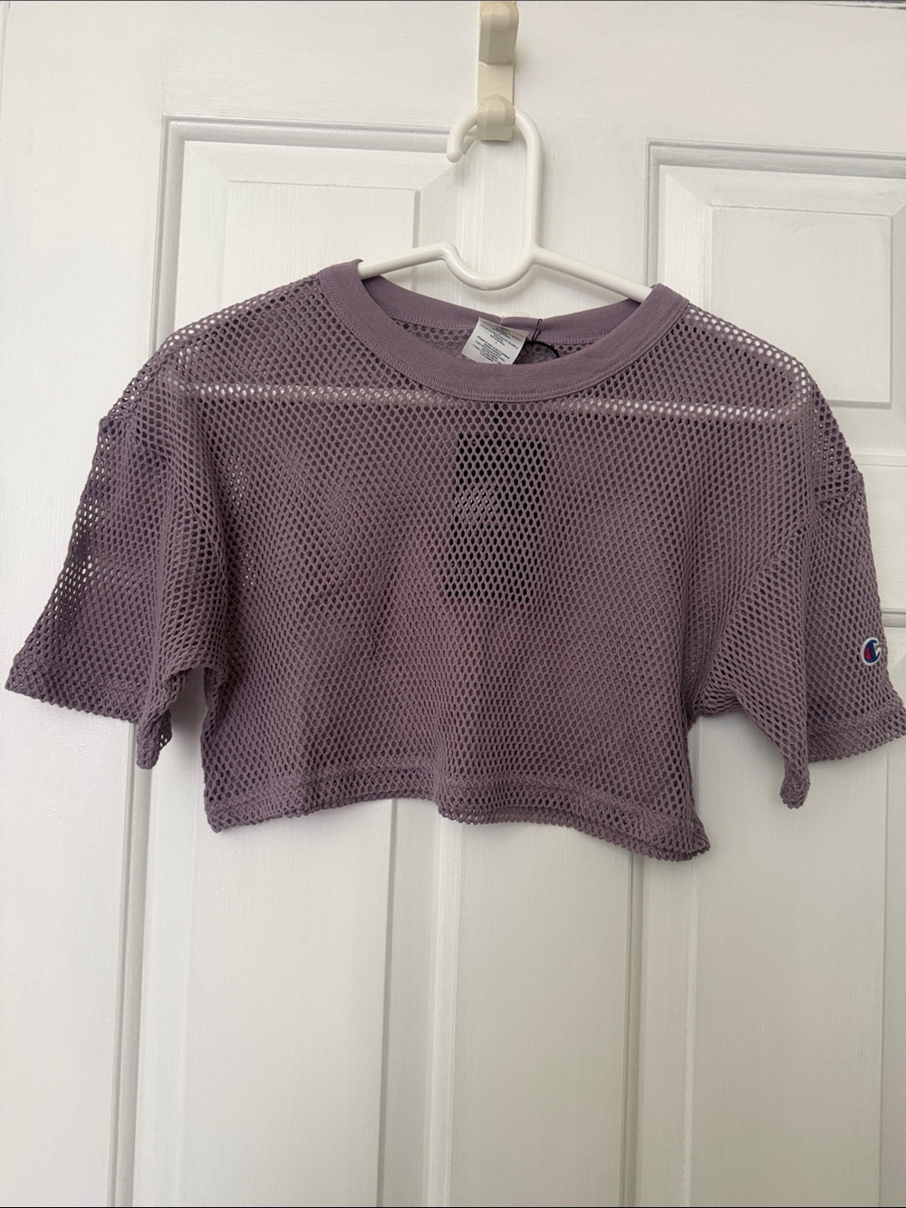 Champion Lavender Mesh Cropped Tee Shirt